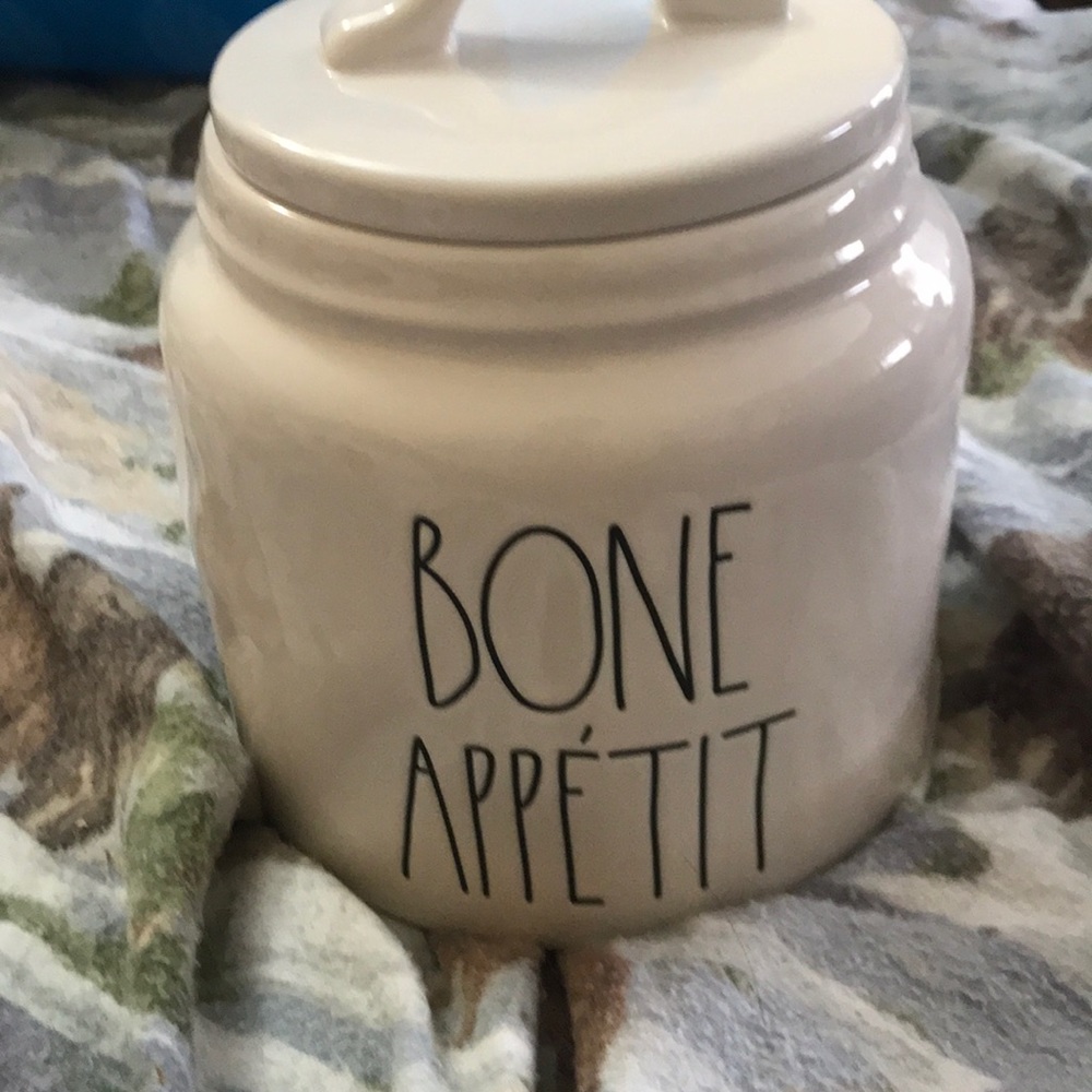 Rae Dunn dog treat canister